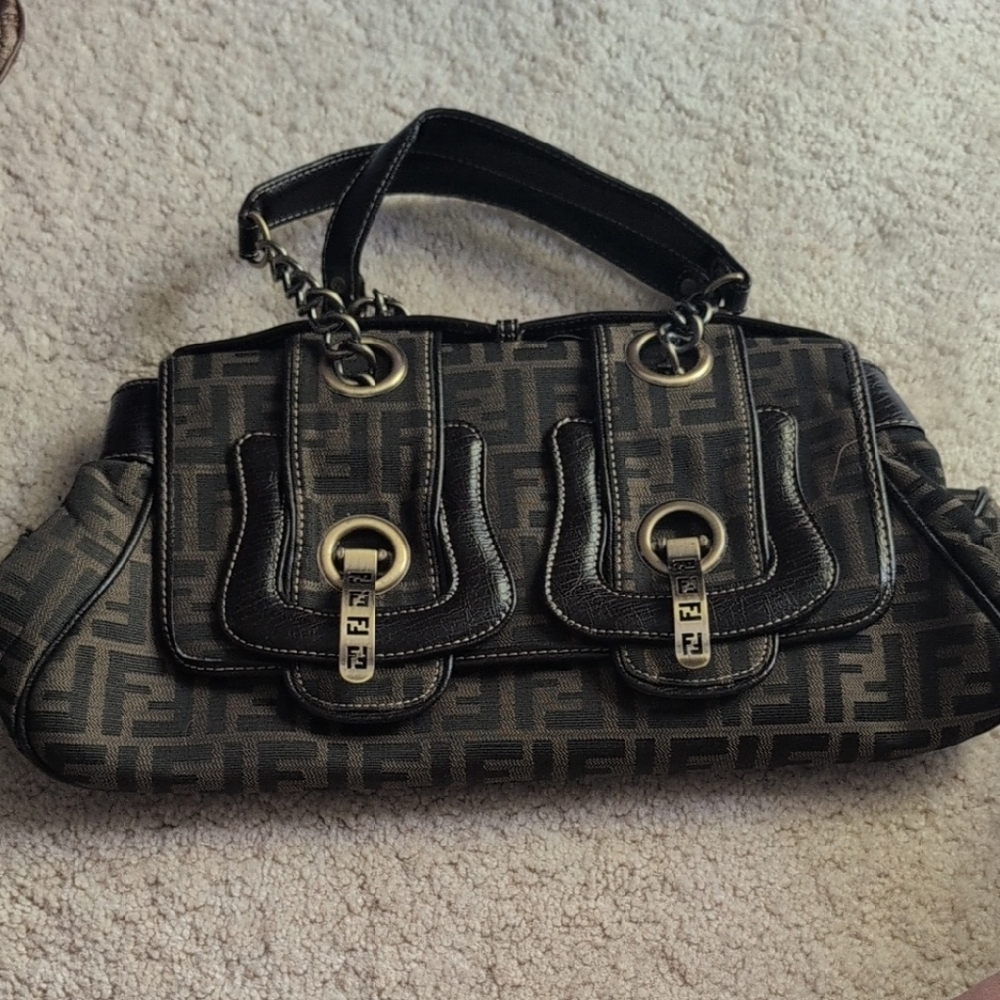 Black and Brown Shoulder Bag